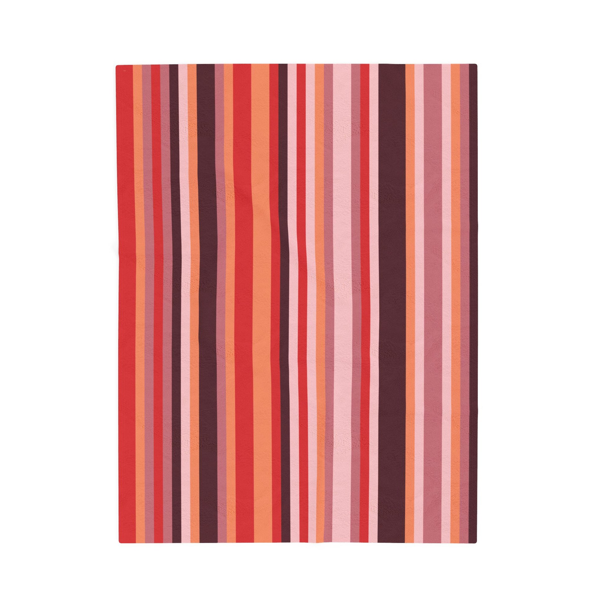 Cozy Multicoloured Striped Velveteen Plush Blanket