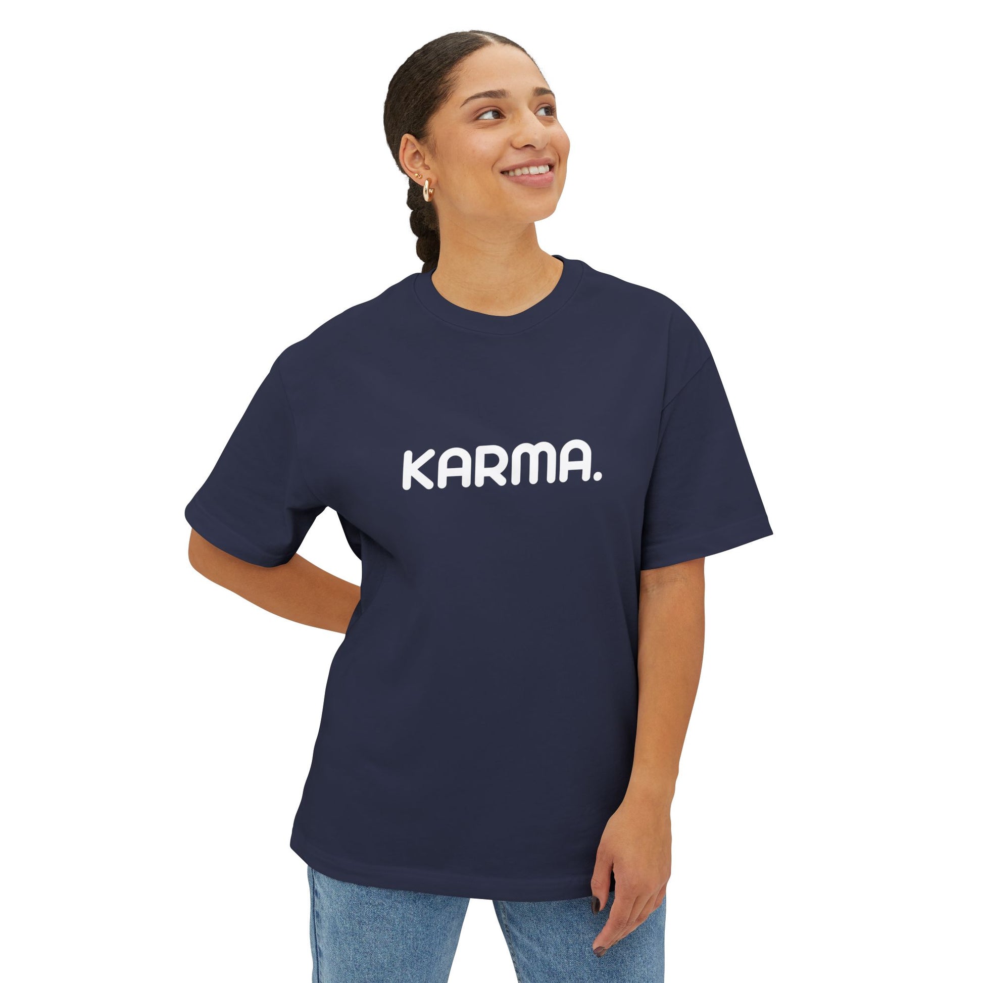 Karma. Statement Unisex Oversized Boxy Tee