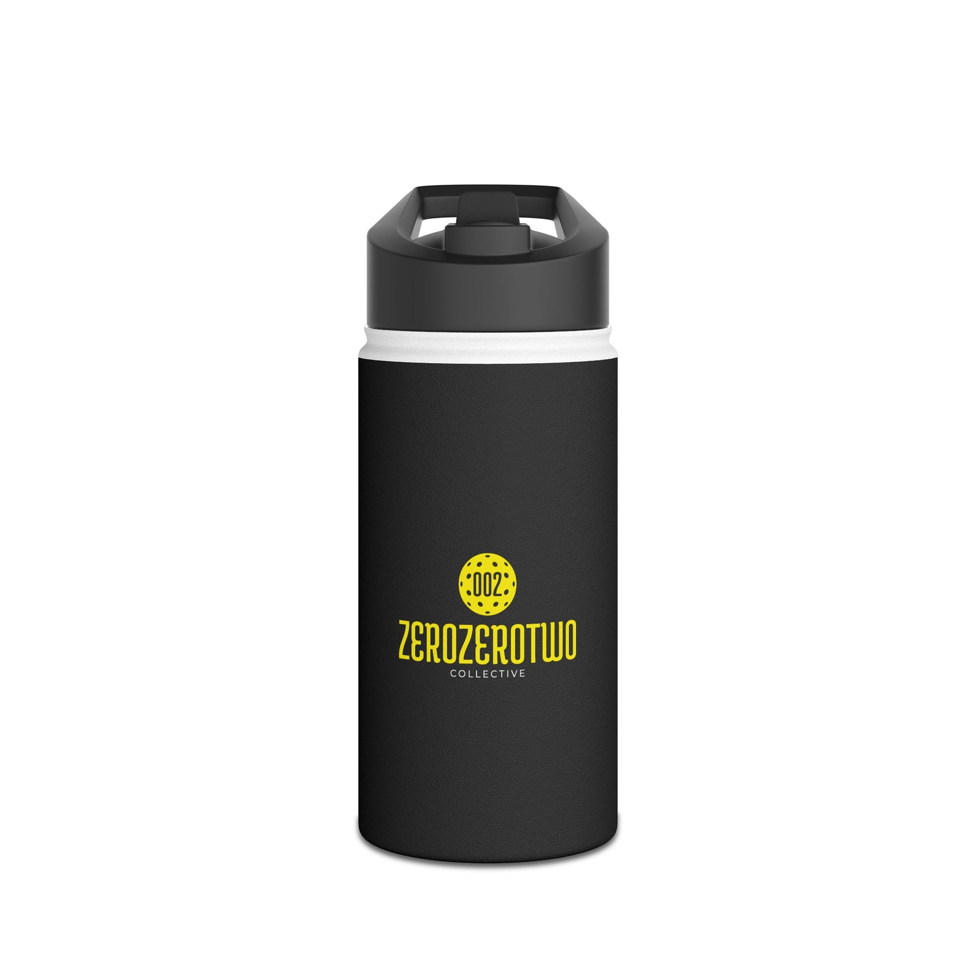 Pickleball ZeroZeroTwo Branded Black Stainless Steel Water Bottle