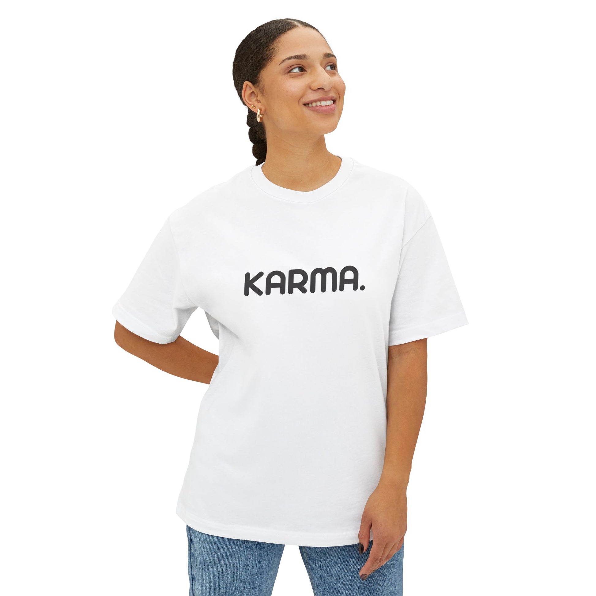 Karma. Statement Unisex Oversized Boxy Tee