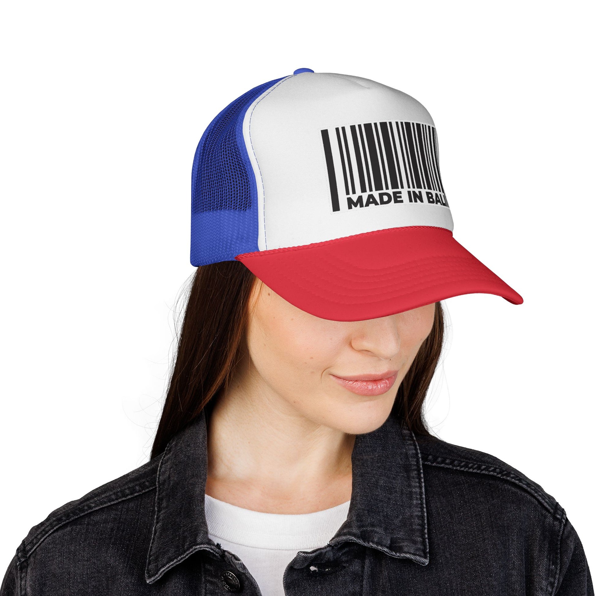 Made in Bali Barcode Statement Unisex Trucker Cap