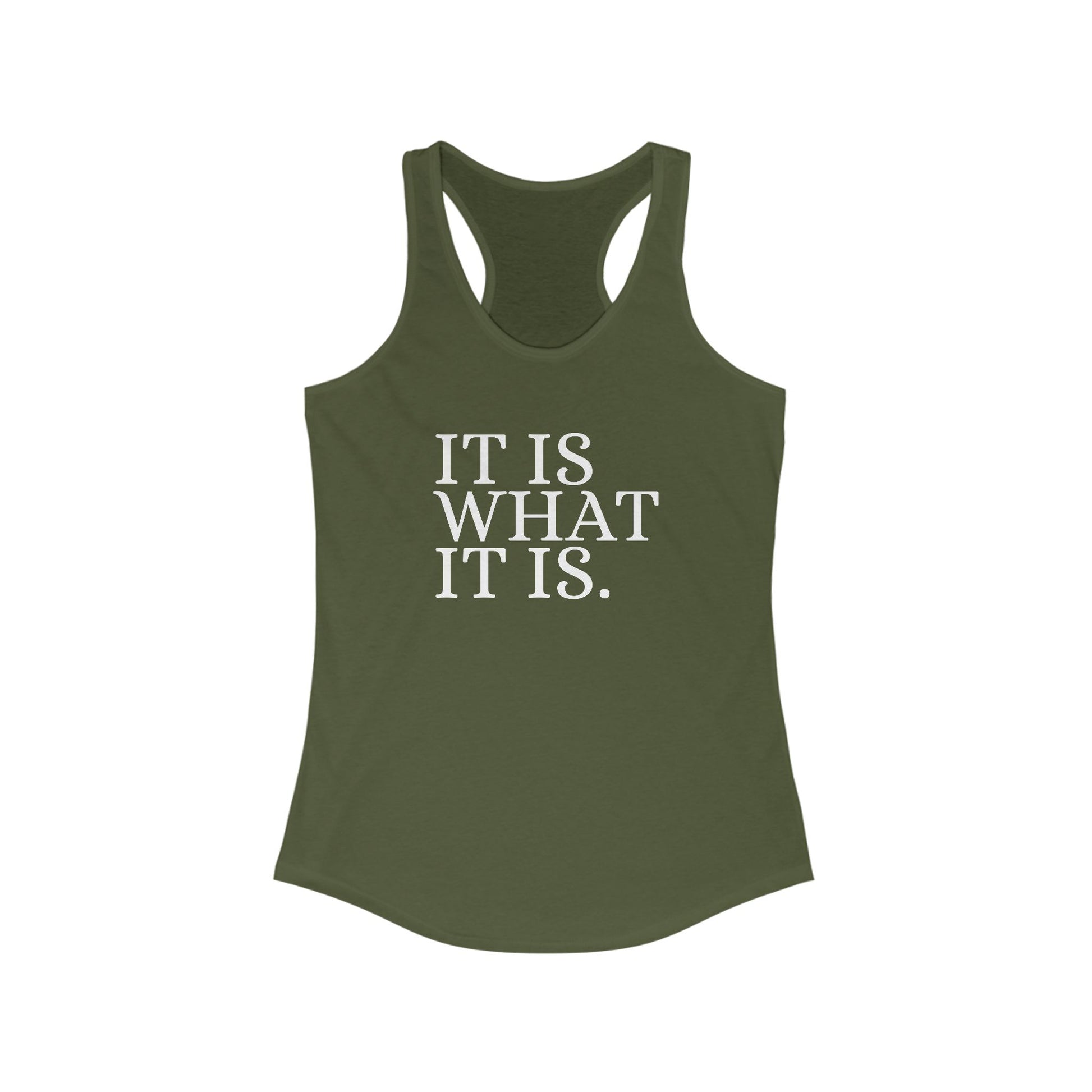 It is What it Is. Women's Racerback Statement Tank