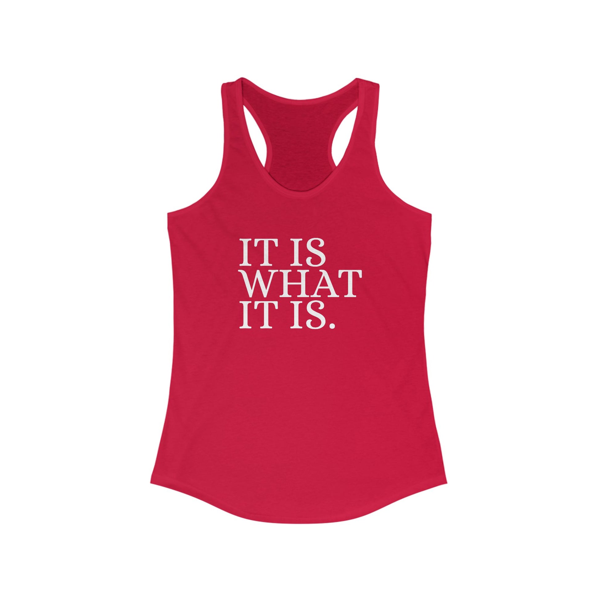 It is What it Is. Women's Racerback Statement Tank