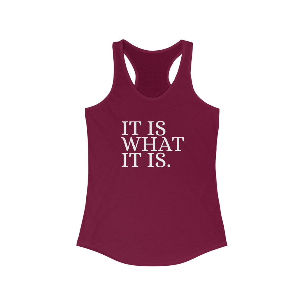 It is What it Is. Women's Racerback Statement Tank