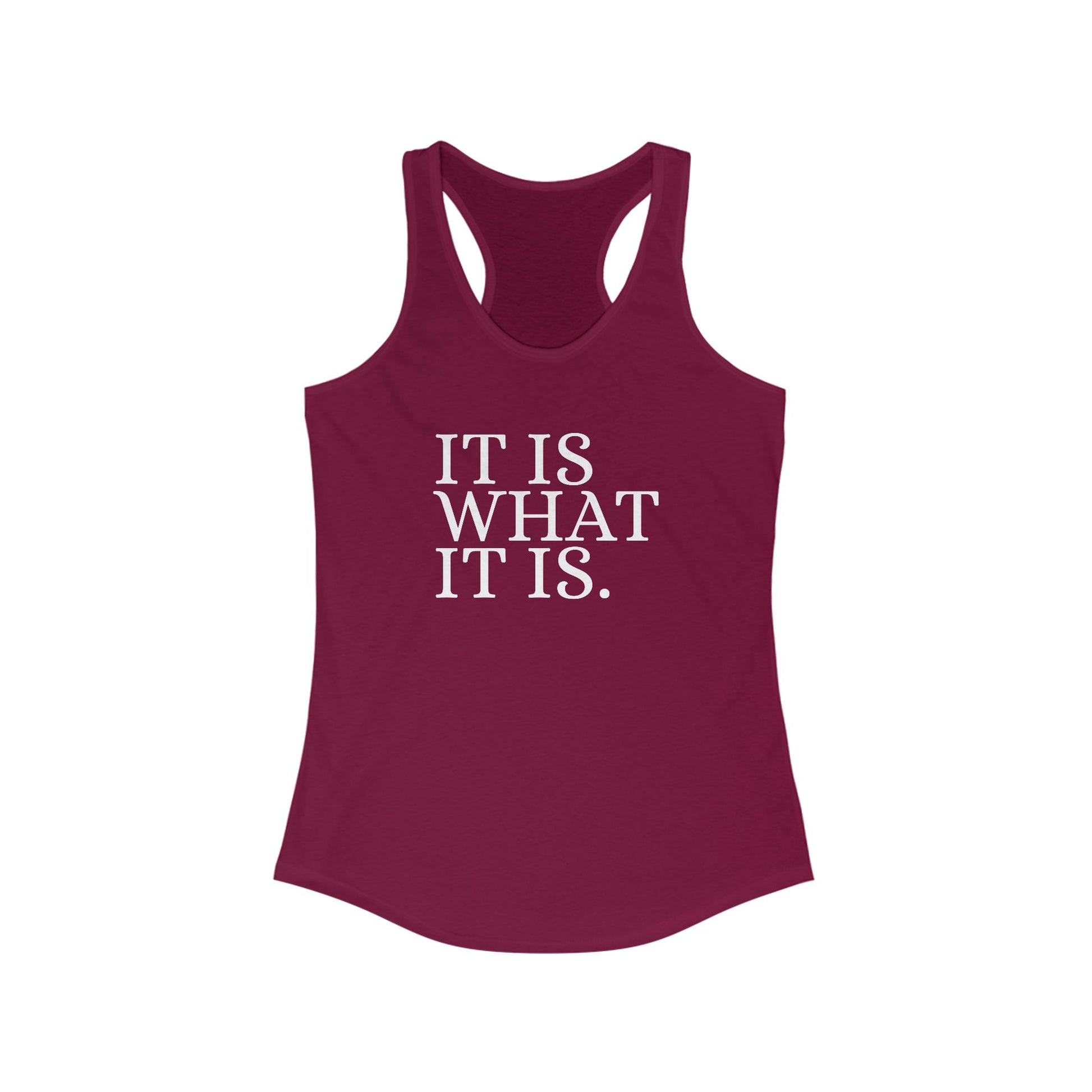 It is What it Is. Women's Racerback Statement Tank