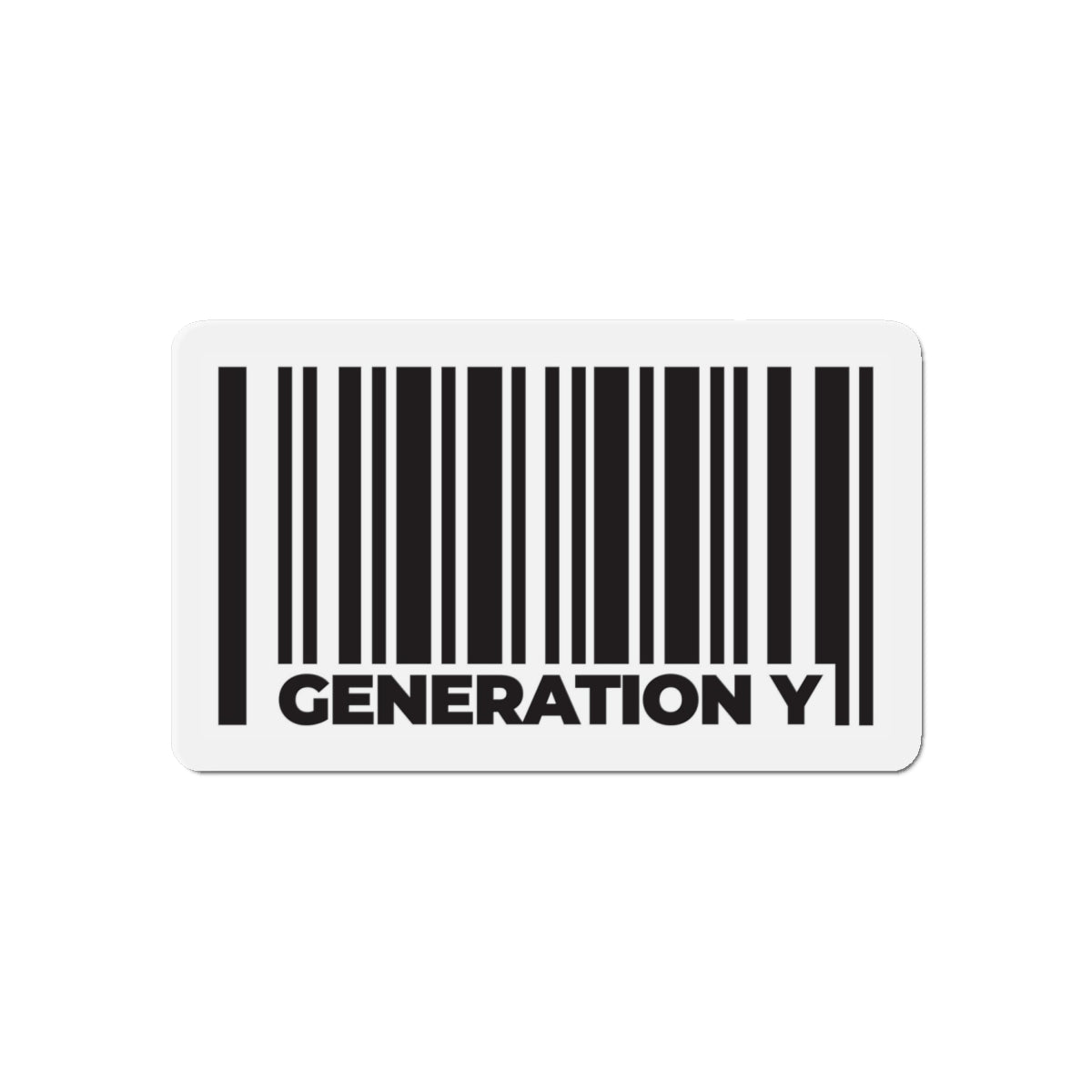 Generation Y Barcode Die-Cut Refrigerator Magnets