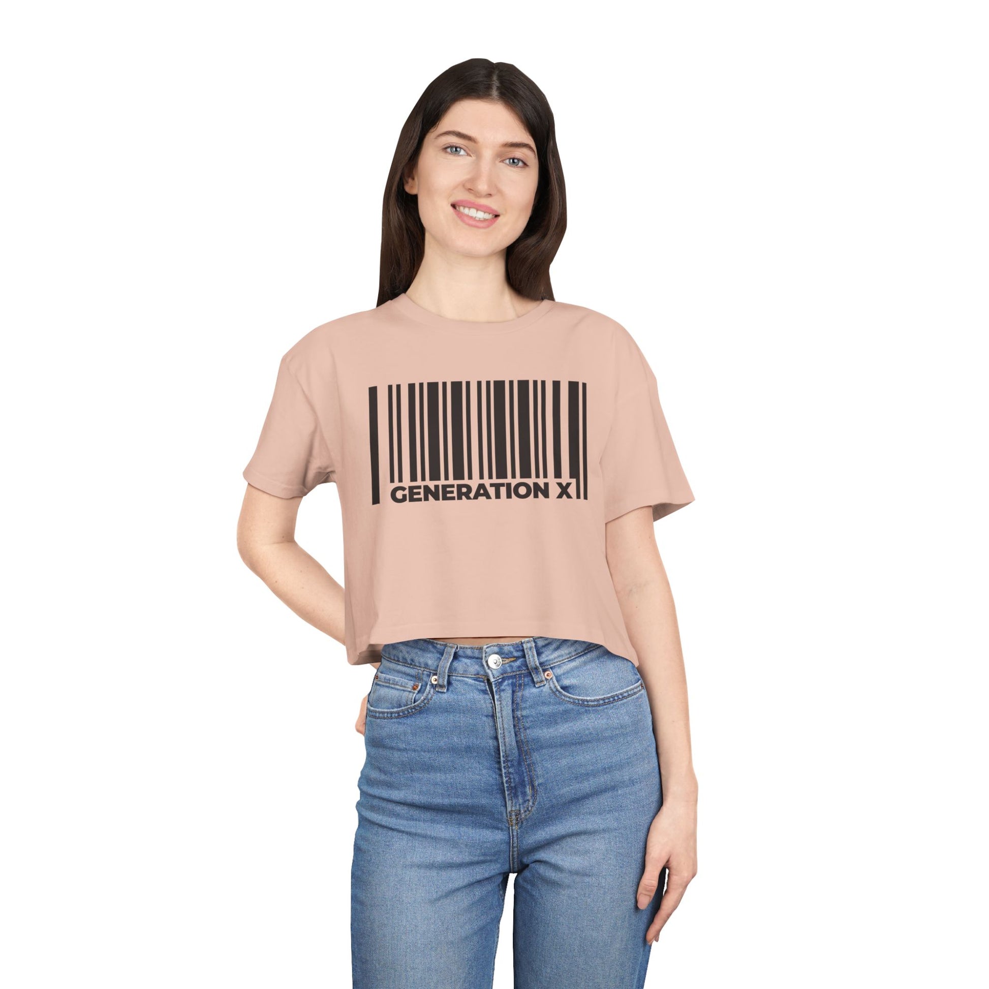 Generation X Barcode Women's Crop Tee