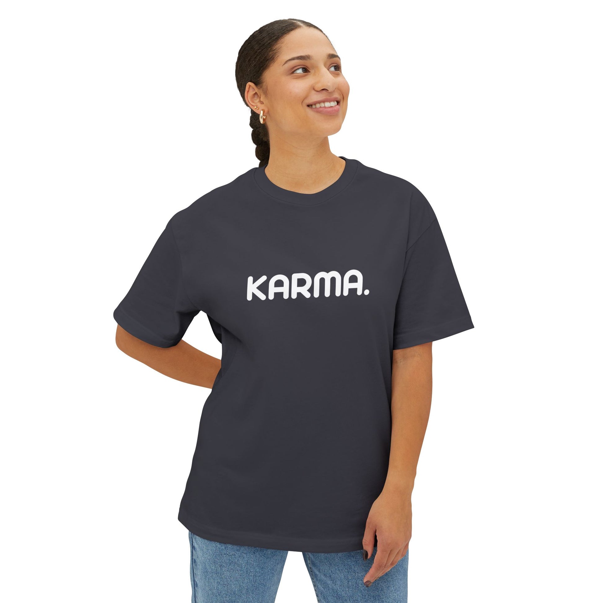 Karma. Statement Unisex Oversized Boxy Tee