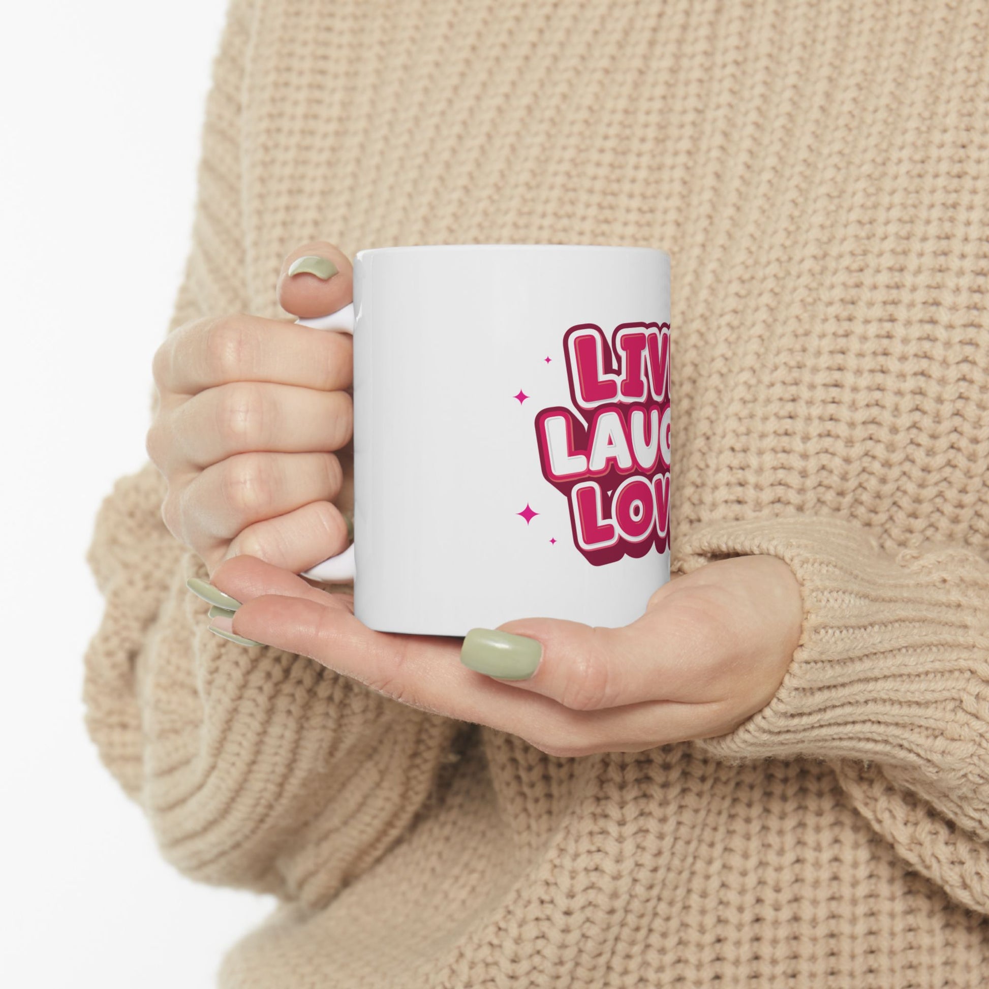 Live Laugh Love Statement Ceramic Mug