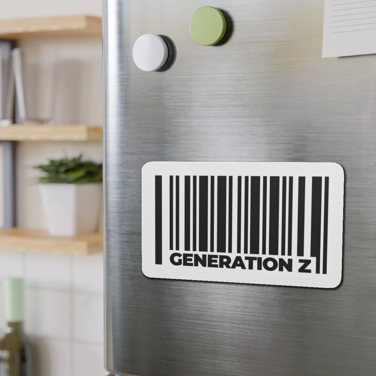 Generation Z Barcode Die-Cut Refrigerator Magnets