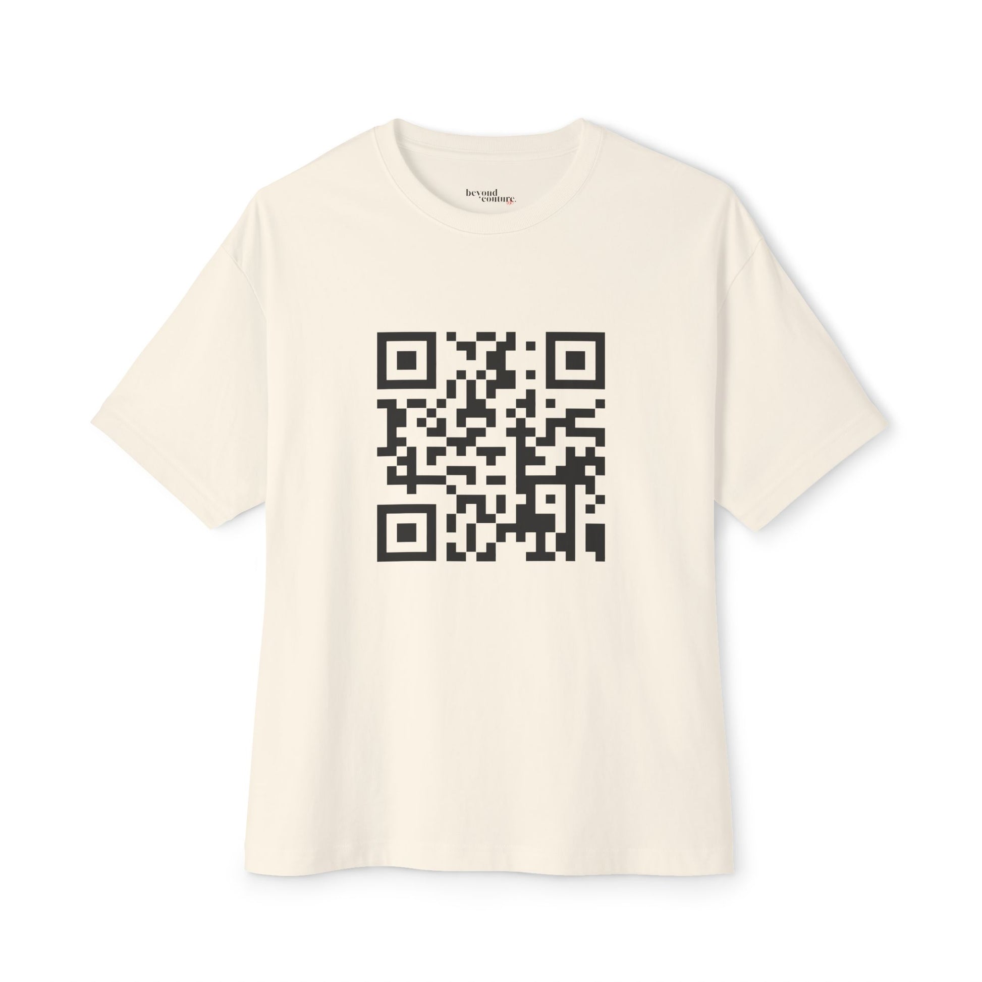 QR Code Statement Unisex Oversized Boxy Tee