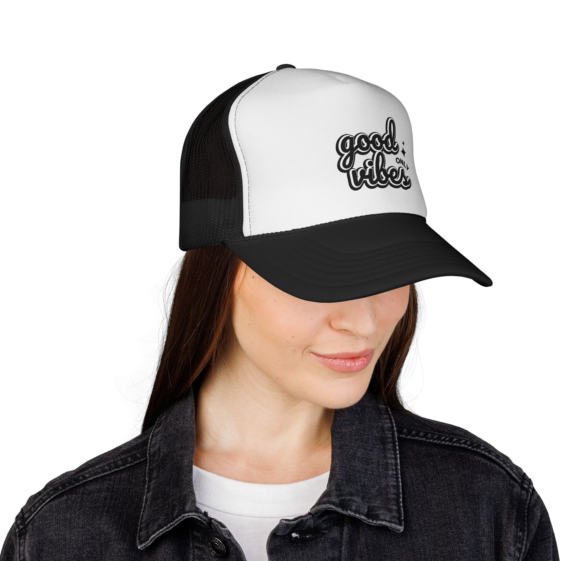 Good Vibes Only Unisex Adjustable Trucker Cap