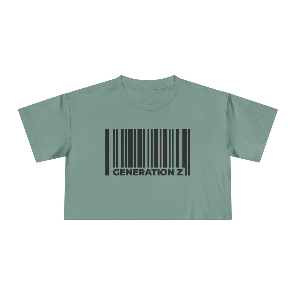 Generation Z Barcode Women's Crop Graphic Tee