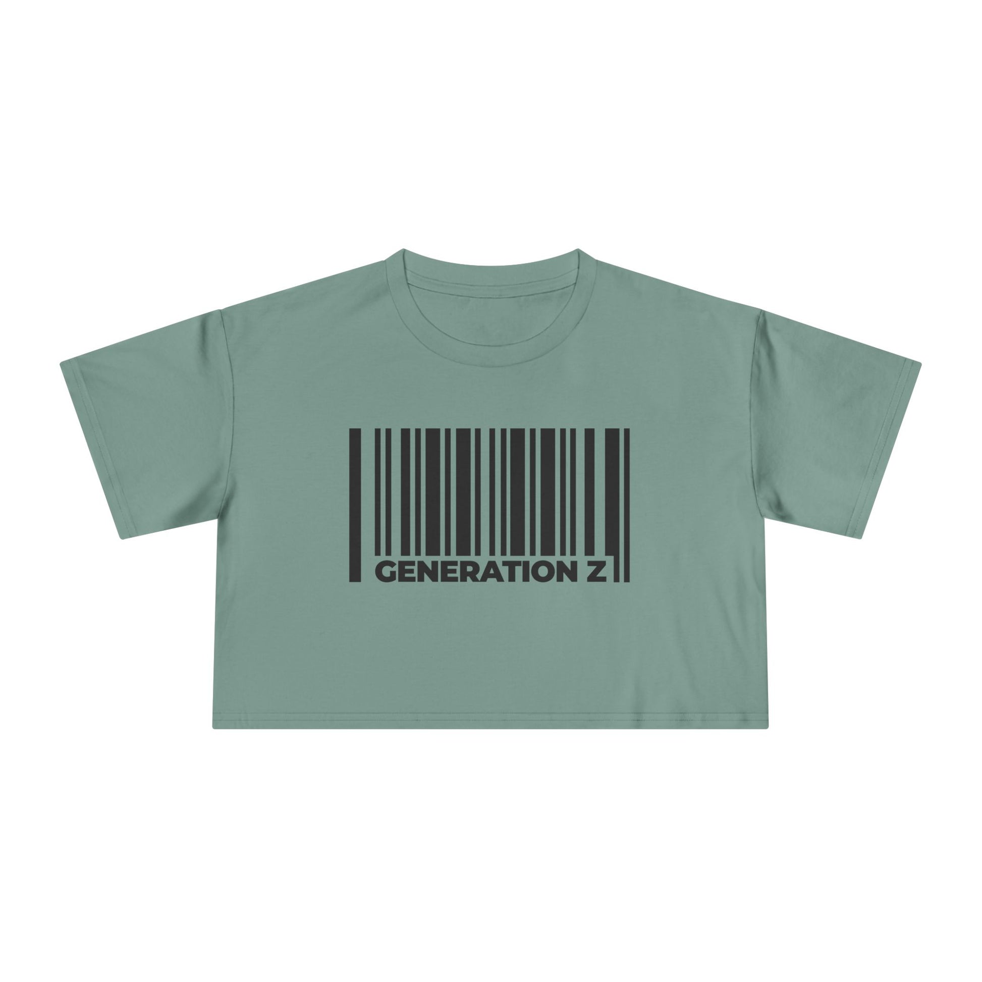 Generation Z Barcode Women's Crop Graphic Tee