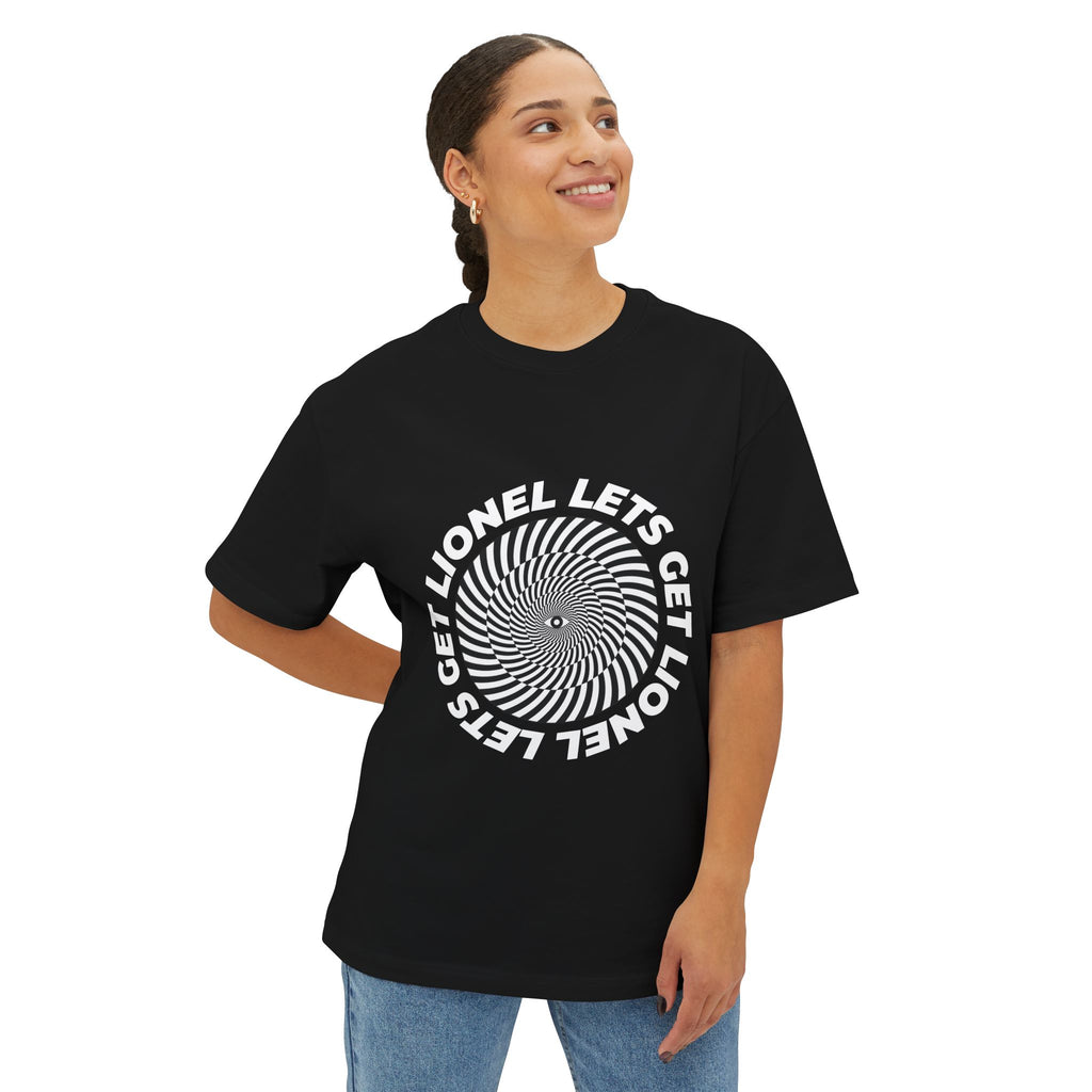 Let's Get Lionel Optical Illusion Statement Graphic Tee with Magic Eye