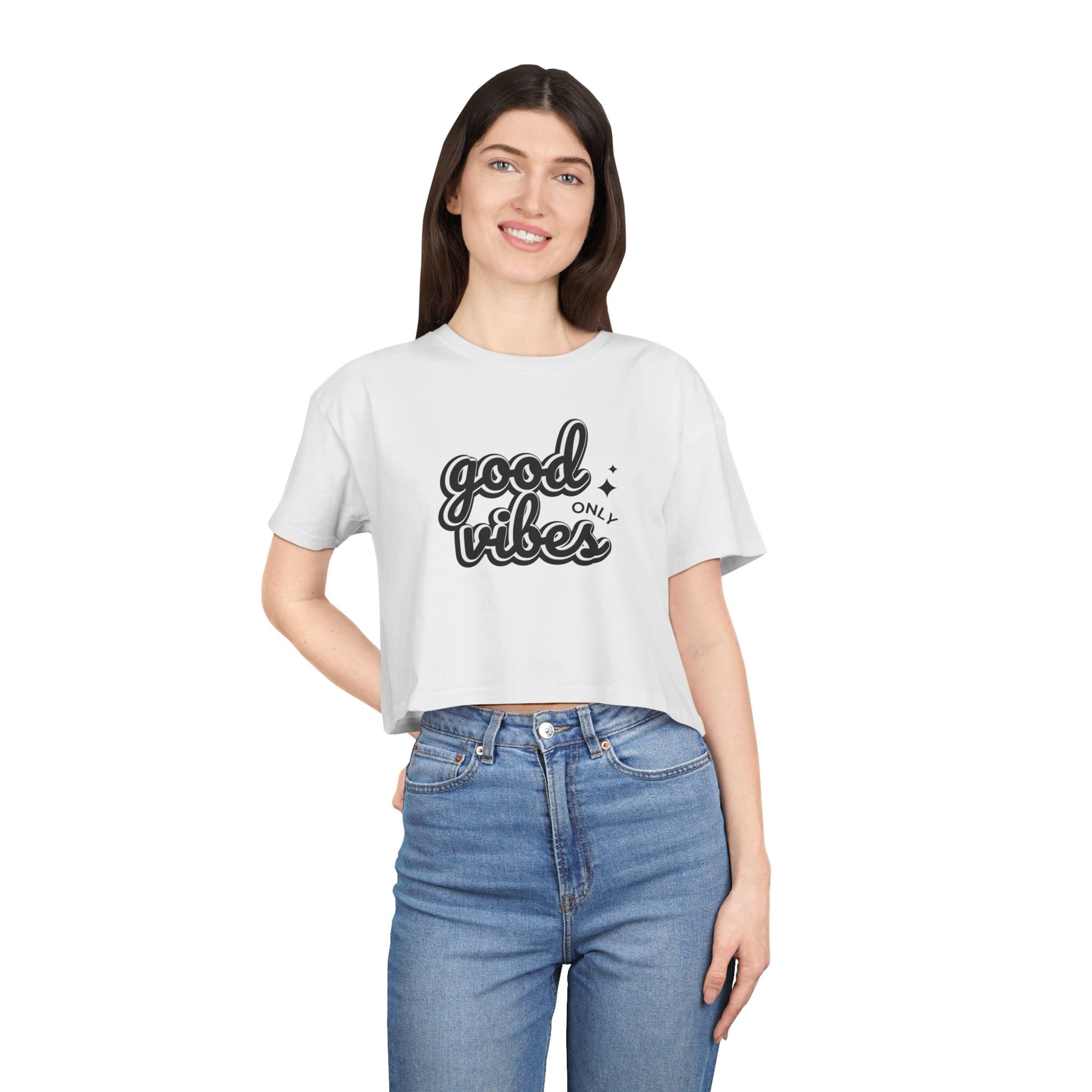 Good Vibes Only Women's Crop Tee