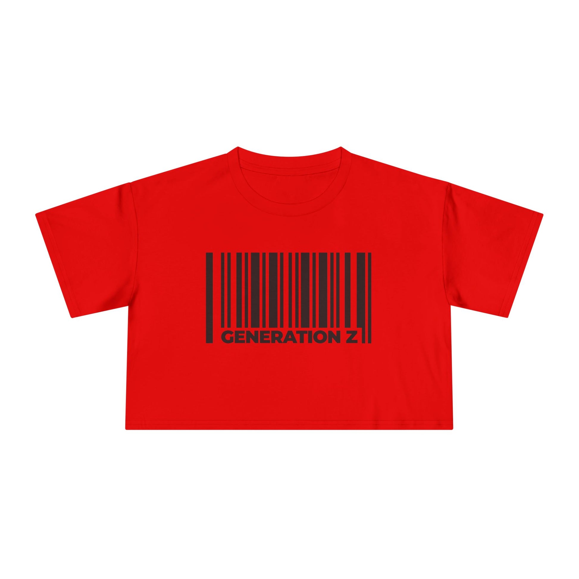 Generation Z Barcode Women's Crop Graphic Tee