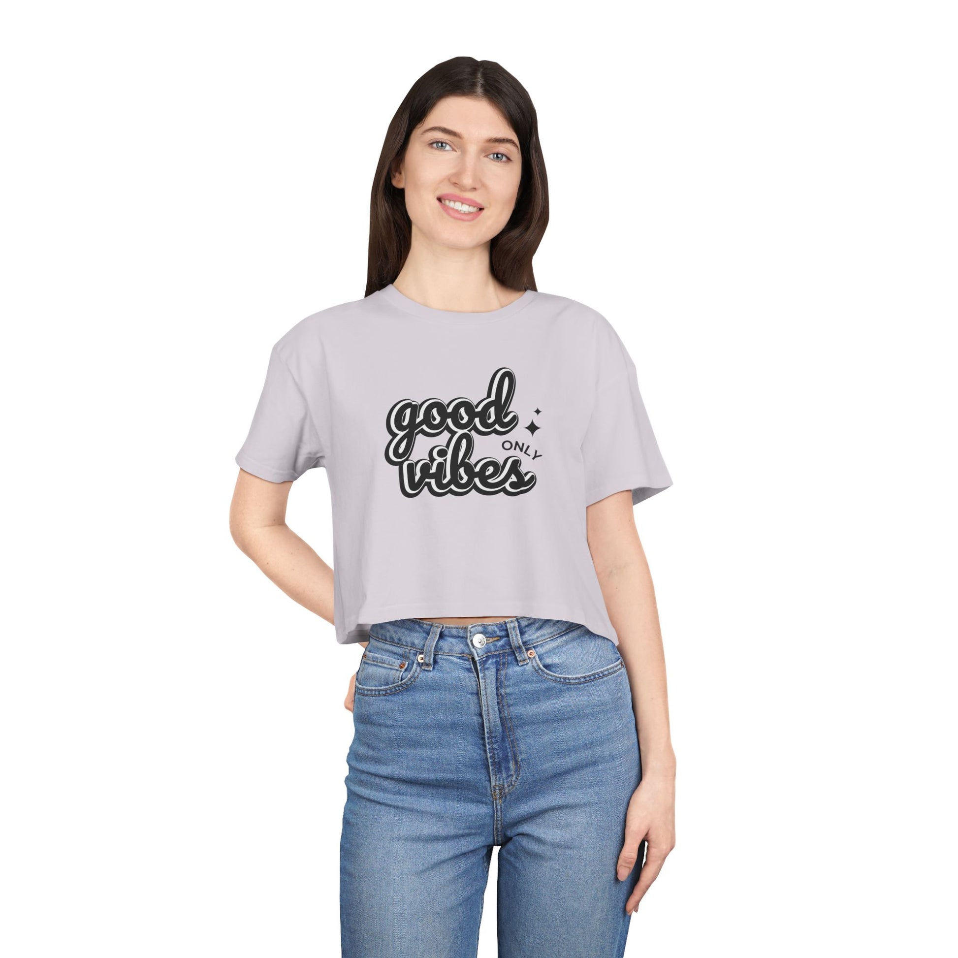 Good Vibes Only Women's Crop Tee