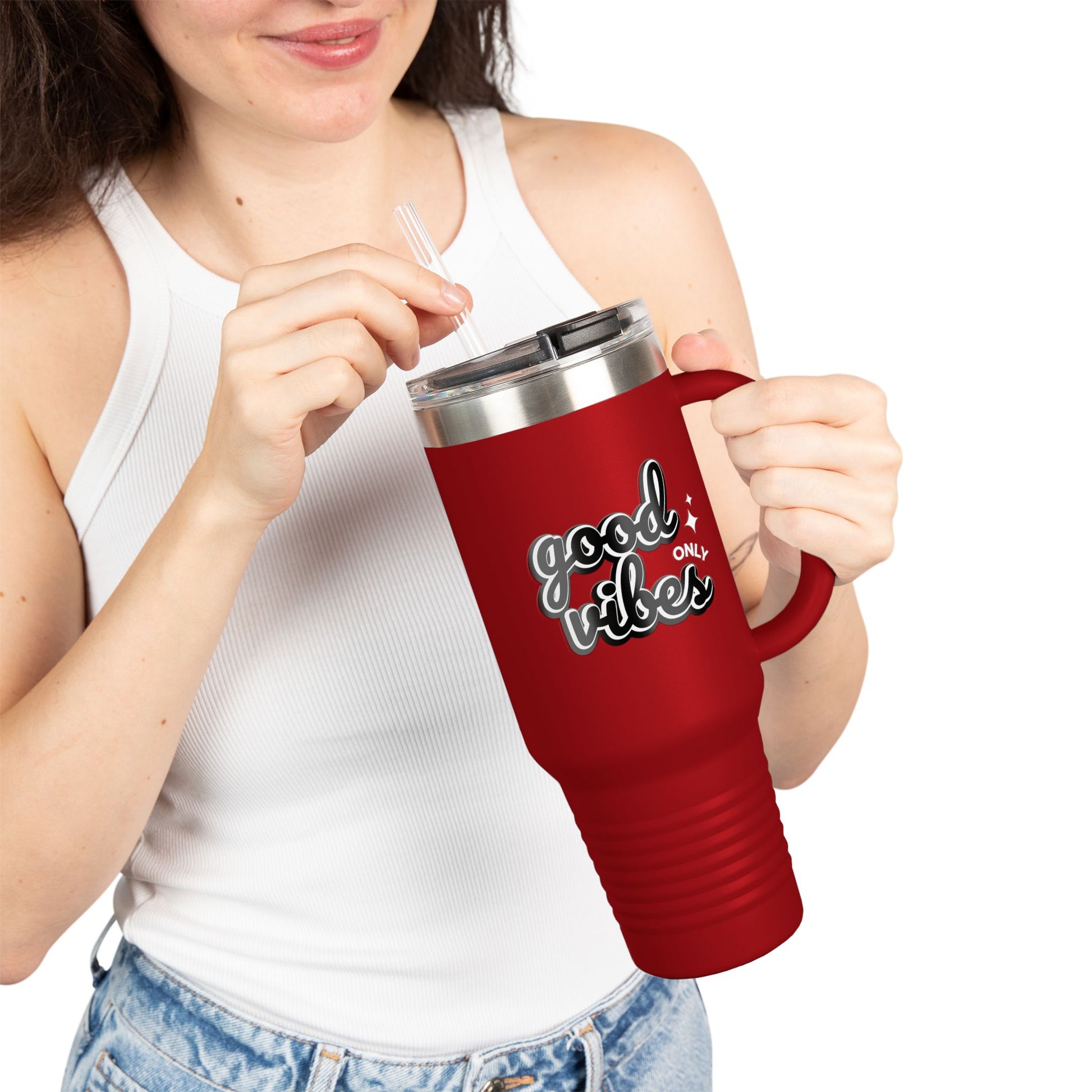 Good Vibes Only Statement 40oz Insulated Travel Mug