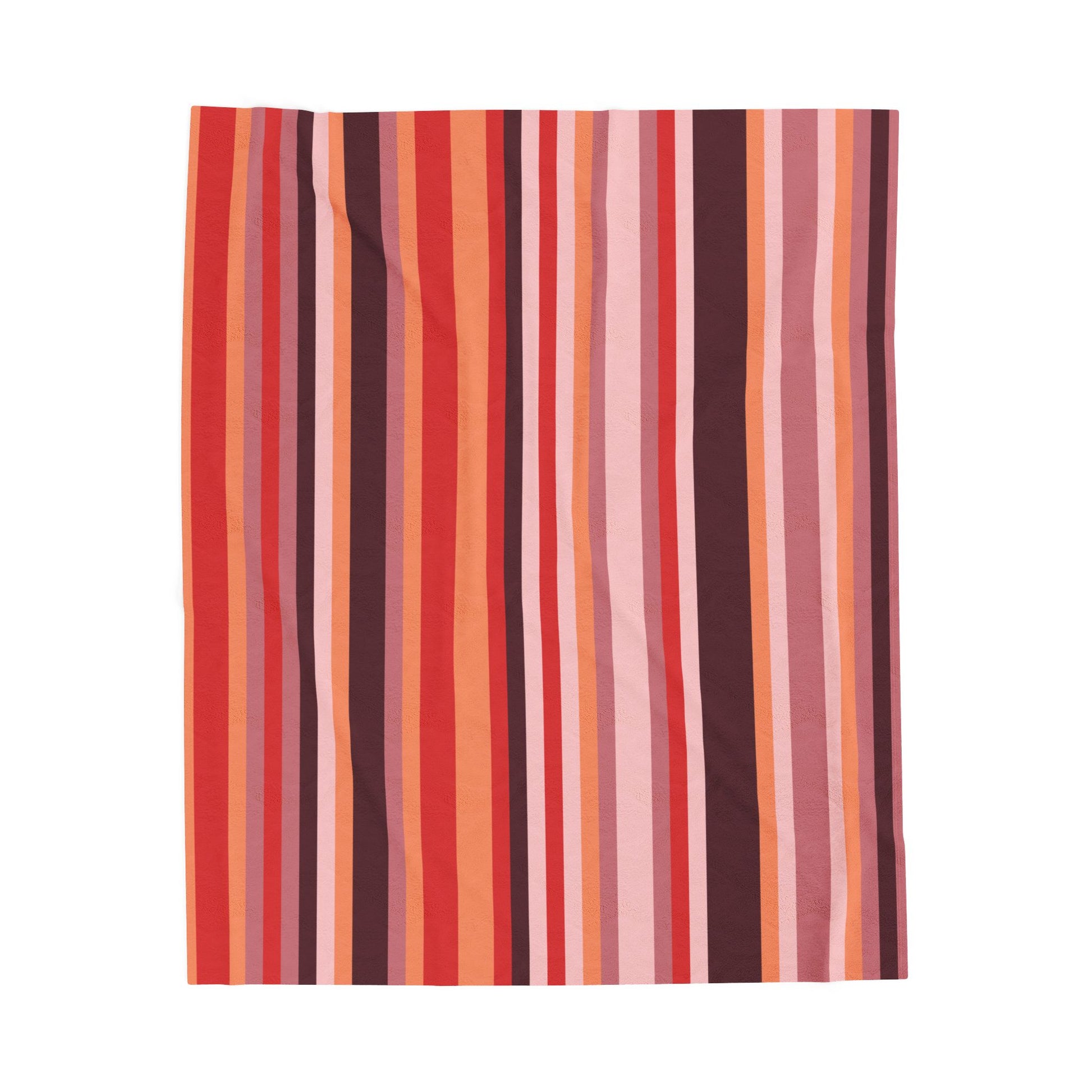 Cozy Multicoloured Striped Velveteen Plush Blanket