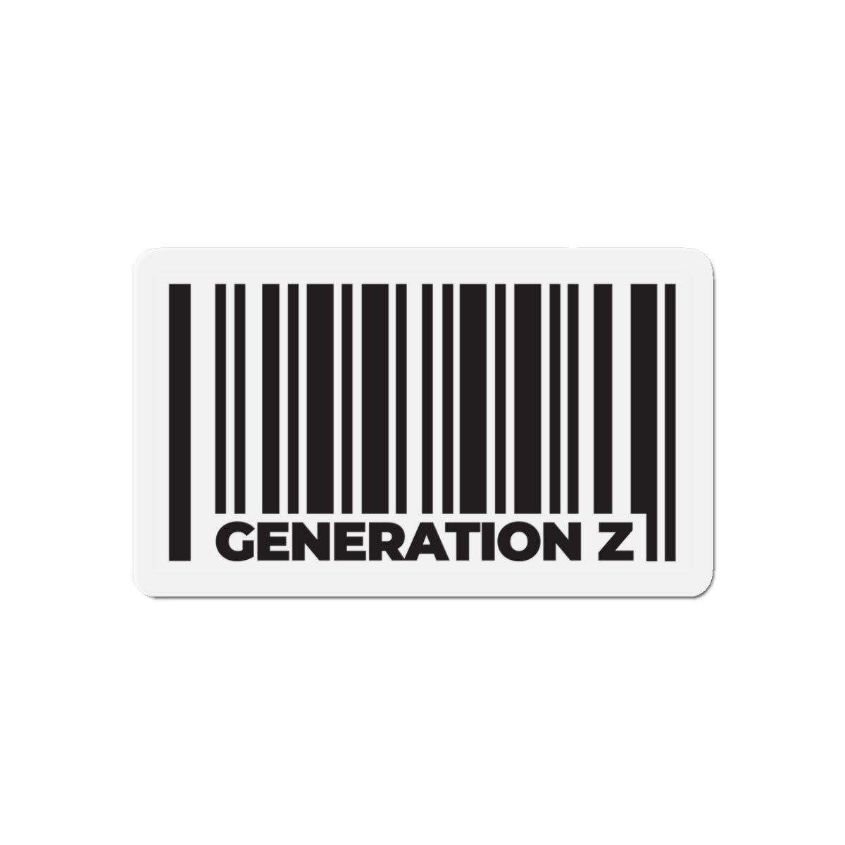 Generation Z Barcode Die-Cut Refrigerator Magnets