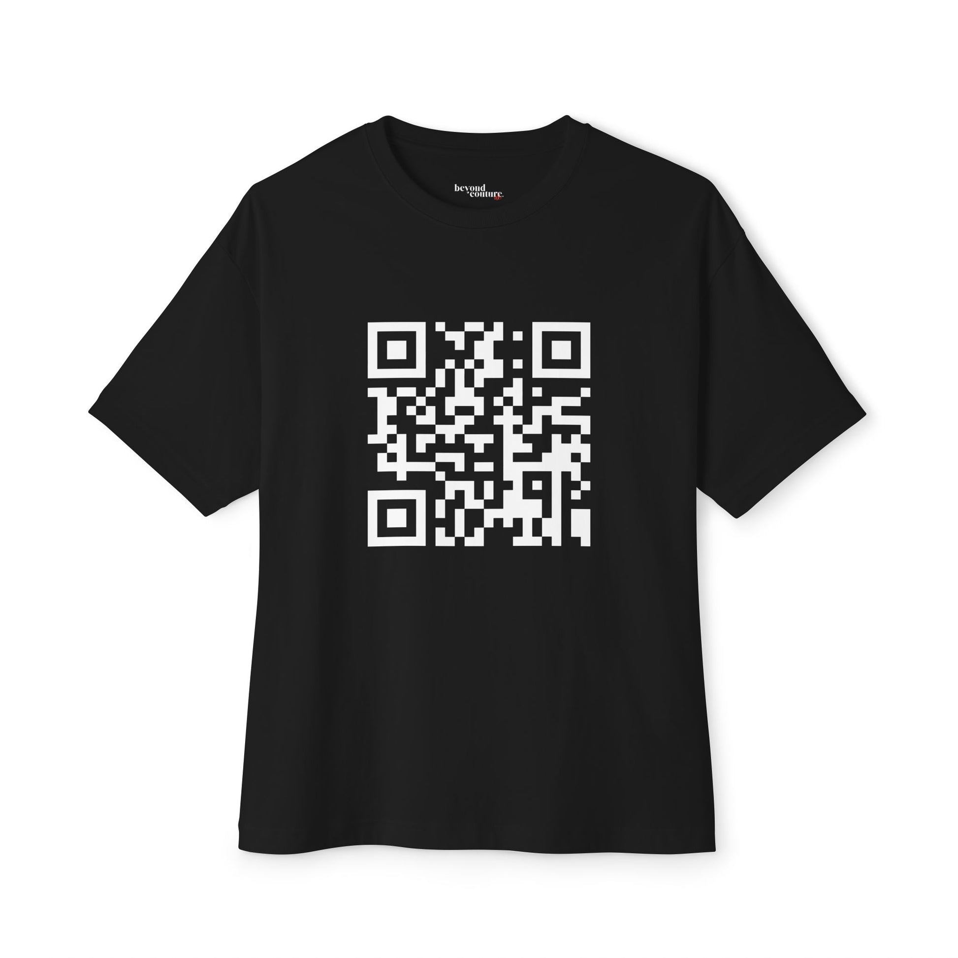 QR Code Statement Unisex Oversized Boxy Tee
