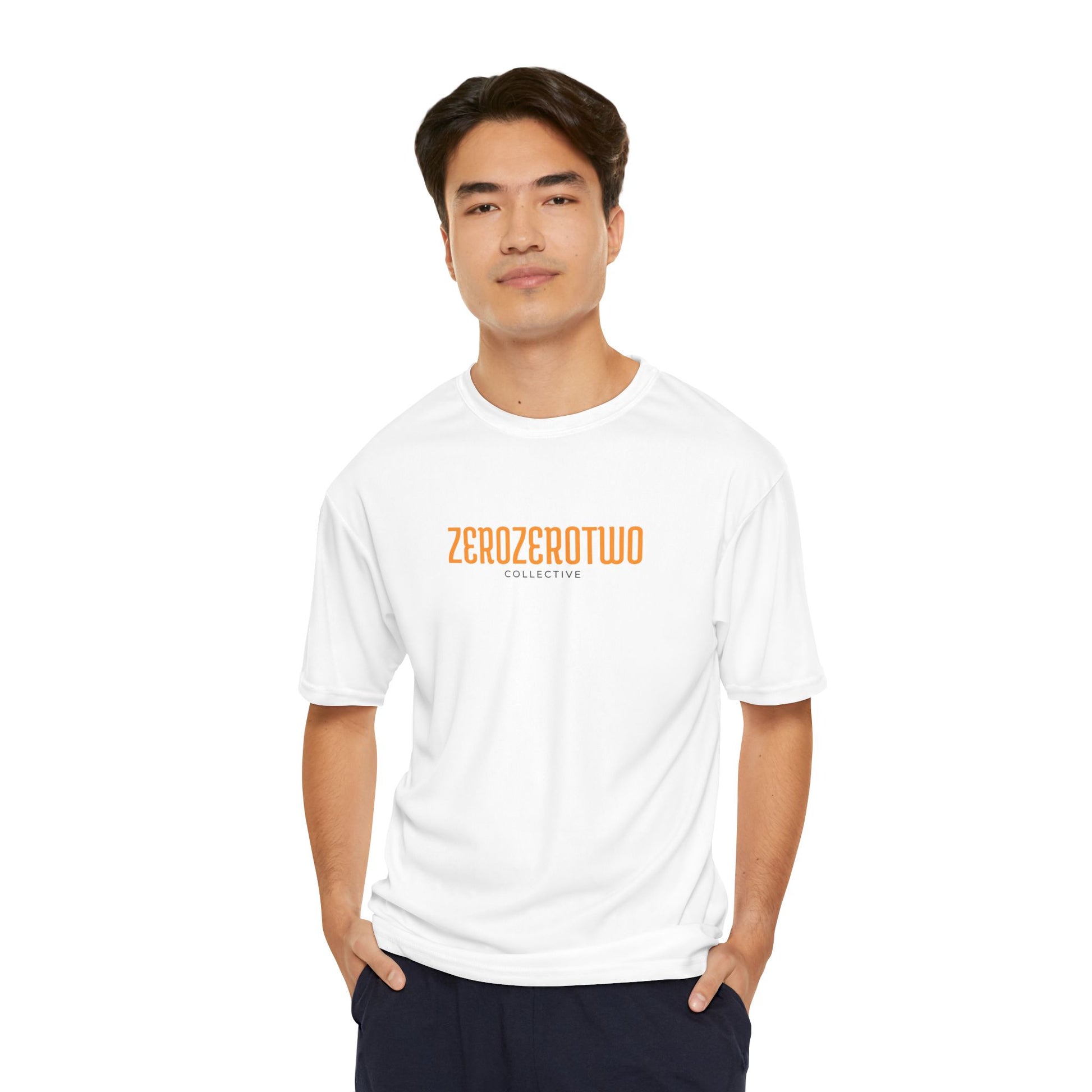 Pickleball ZeroZeroTwo Orange Branded Men's Performance Sports T-Shirt