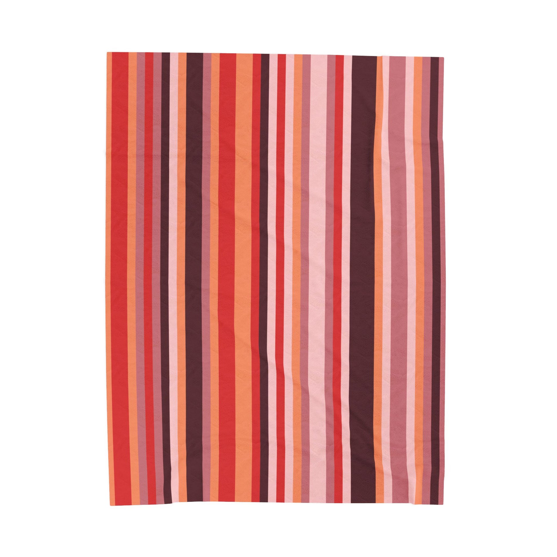 Cozy Multicoloured Striped Velveteen Plush Blanket