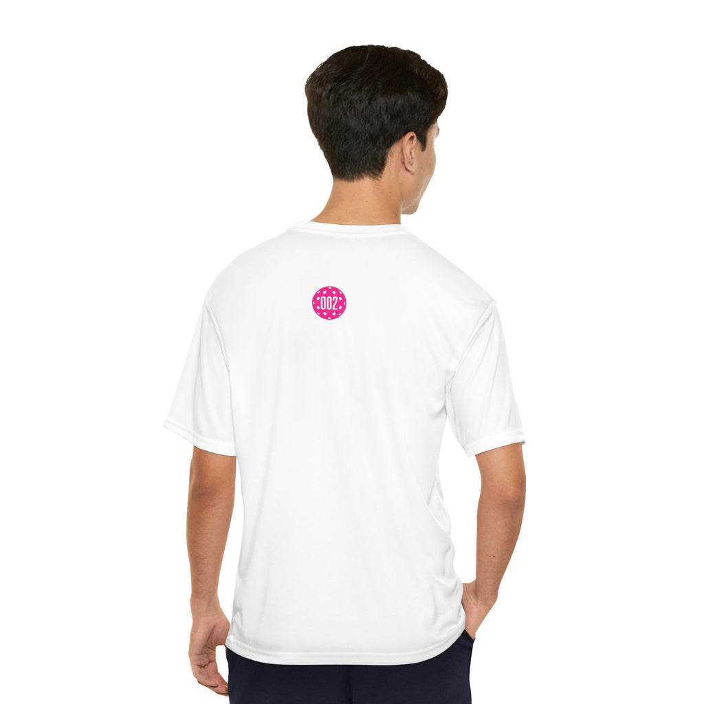 Pickleball ZeroZeroTwo Pink Branded Men's Performance Sports T-Shirt