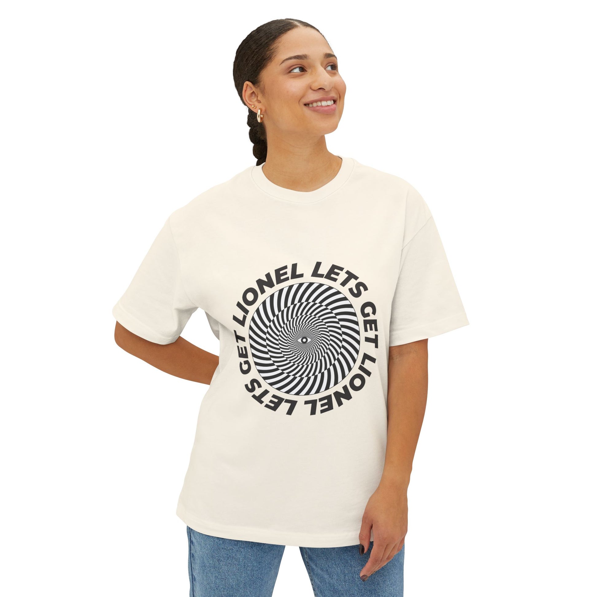 Let's Get Lionel Optical Illusion Statement Graphic Tee with Magic Eye
