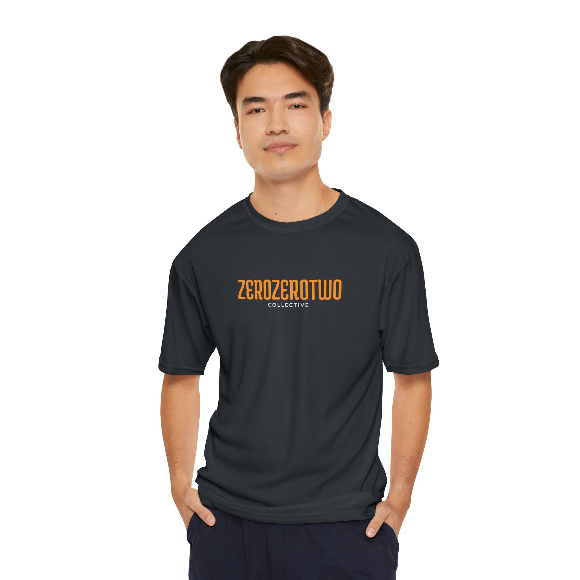 Pickleball ZeroZeroTwo Orange Branded Men's Performance Sports T-Shirt