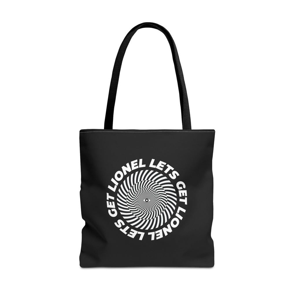Let's Get Lionel Optical Illusion Statement Reusable Eco-Friendly Tote Bag