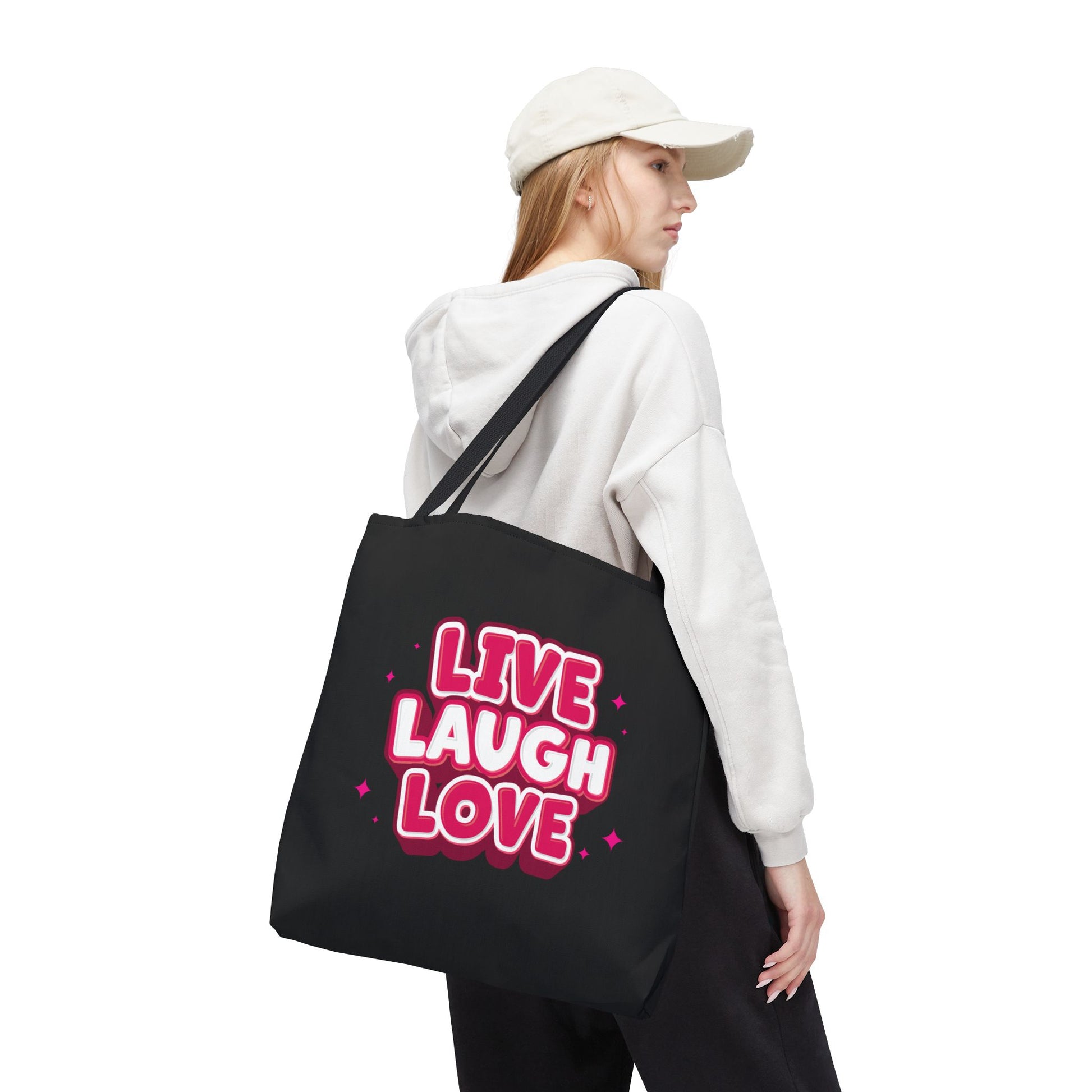 Live Laugh Love Statement Reusable Shopping Tote Bag