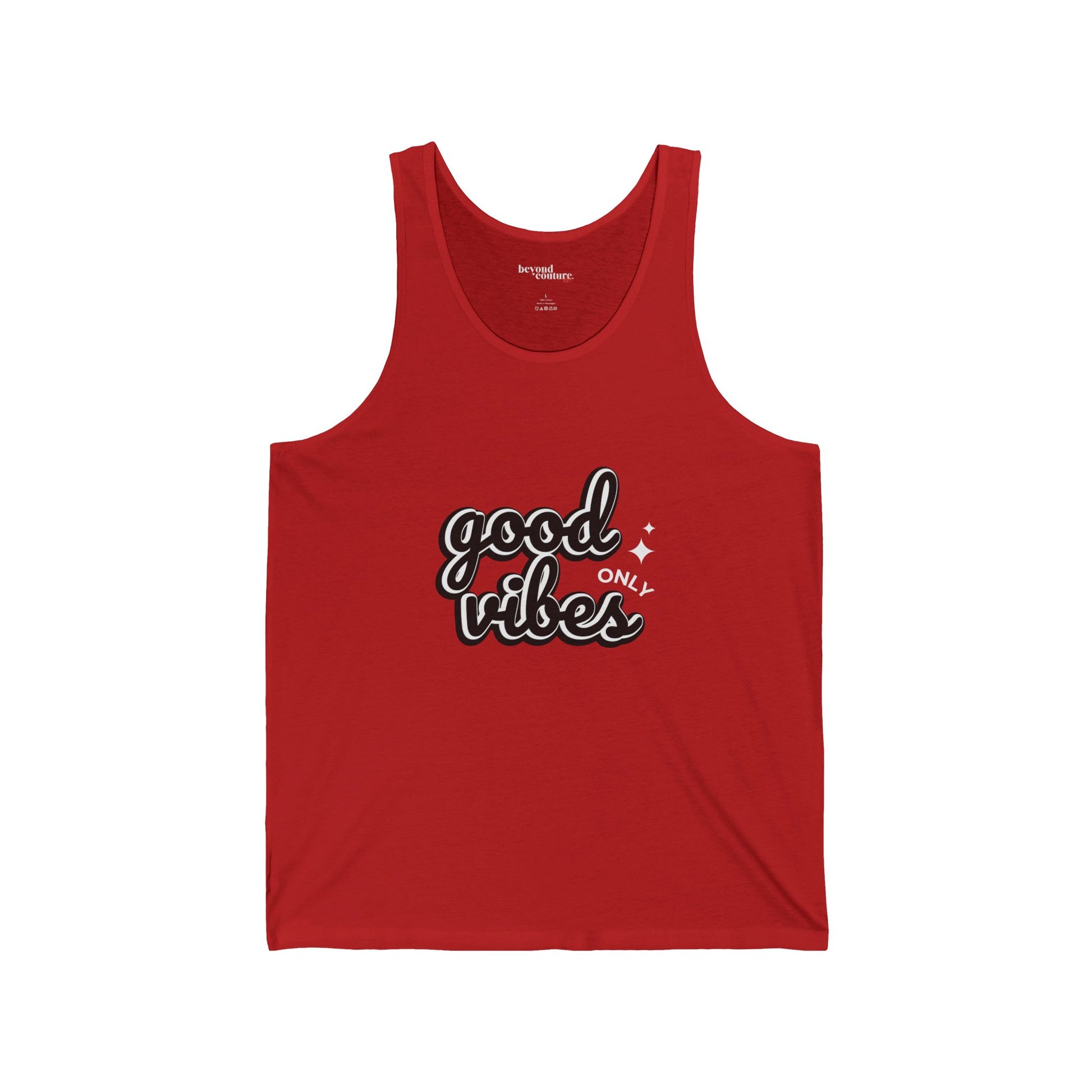 Good Vibes Only Statement Unisex Jersey Tank