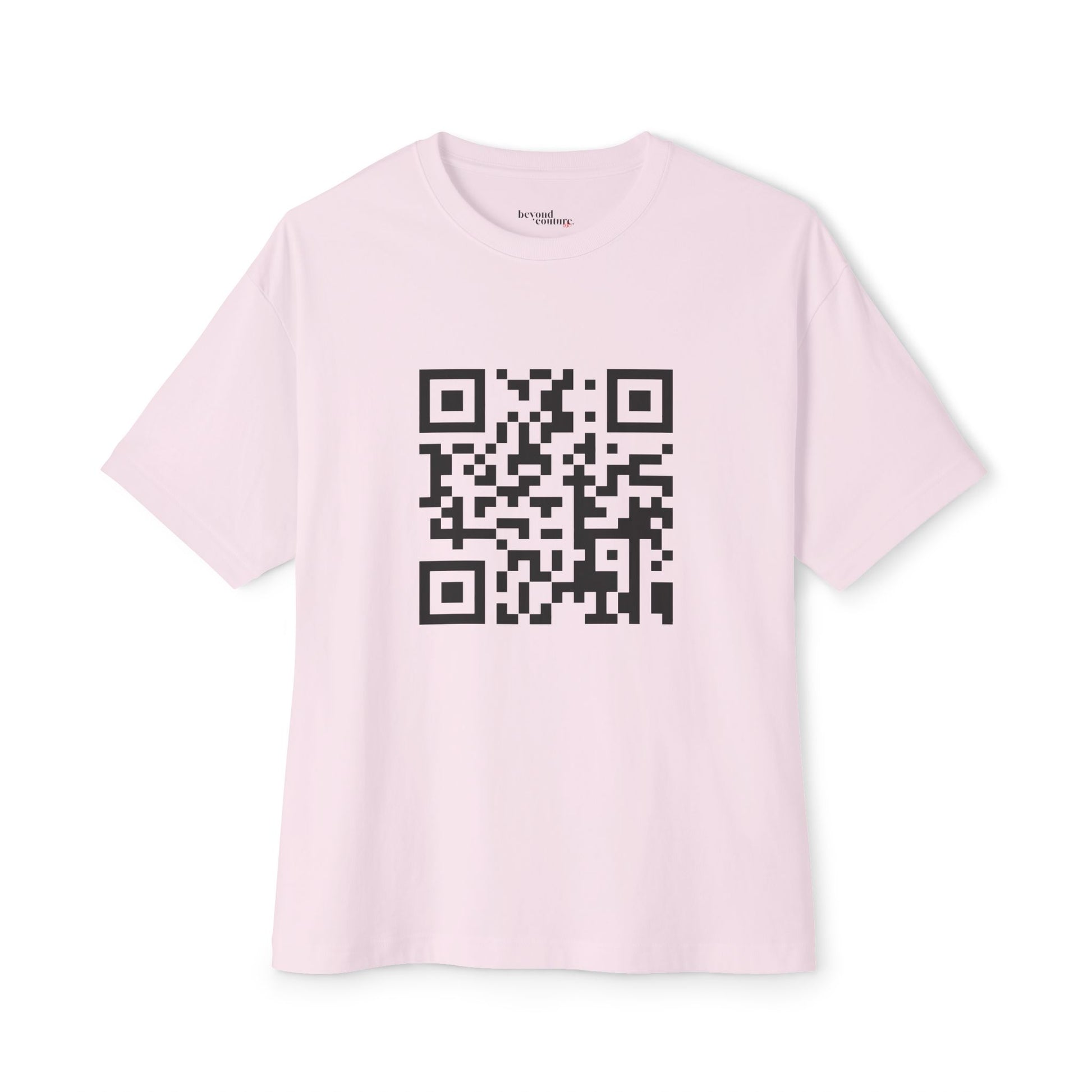 QR Code Statement Unisex Oversized Boxy Tee
