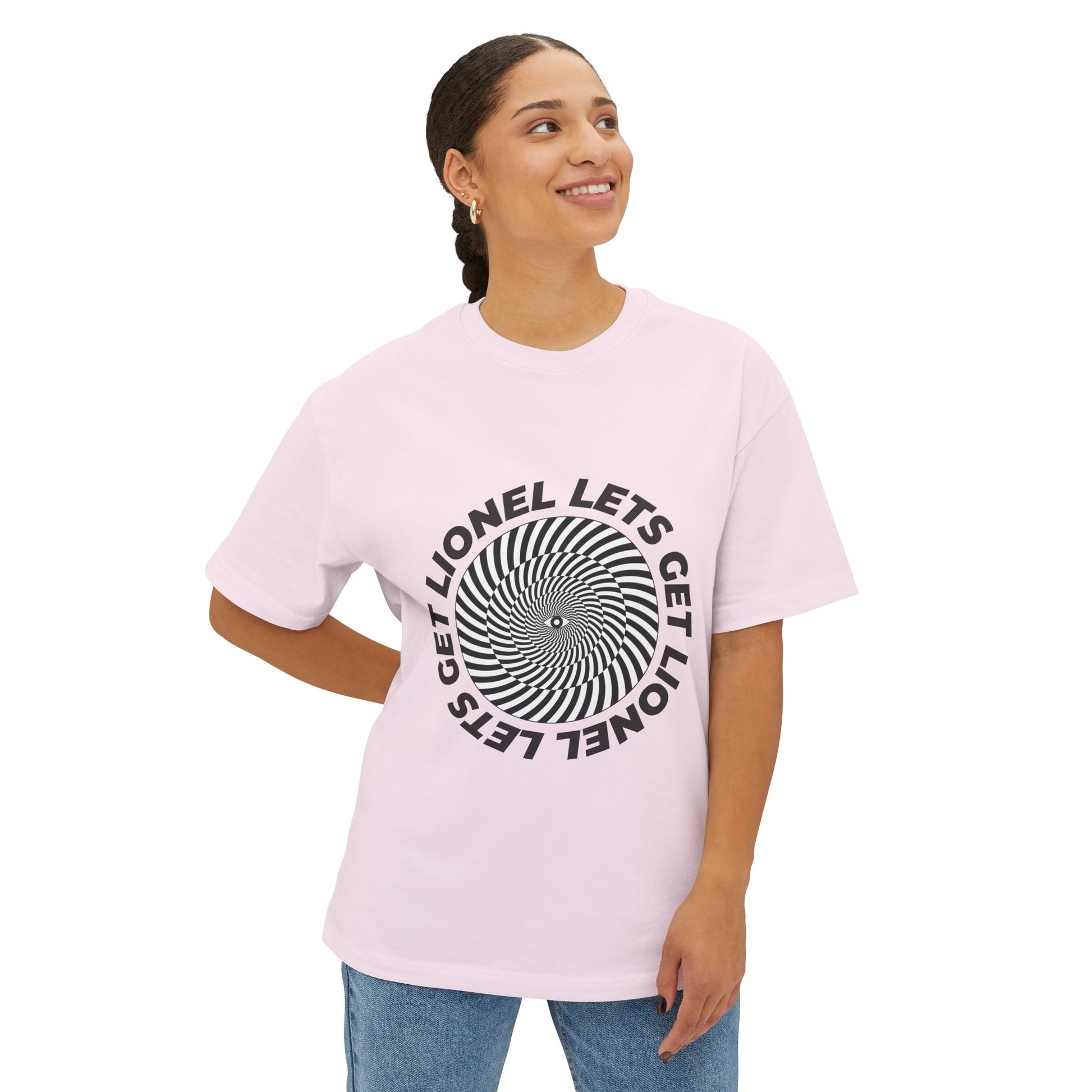 Let's Get Lionel Optical Illusion Statement Graphic Tee with Magic Eye