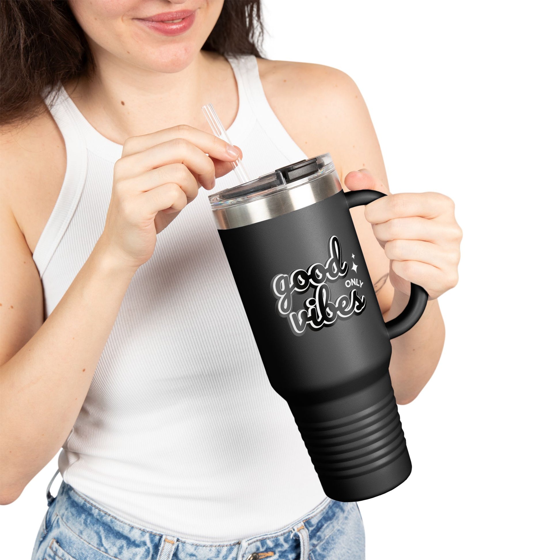 Good Vibes Only Statement 40oz Insulated Travel Mug