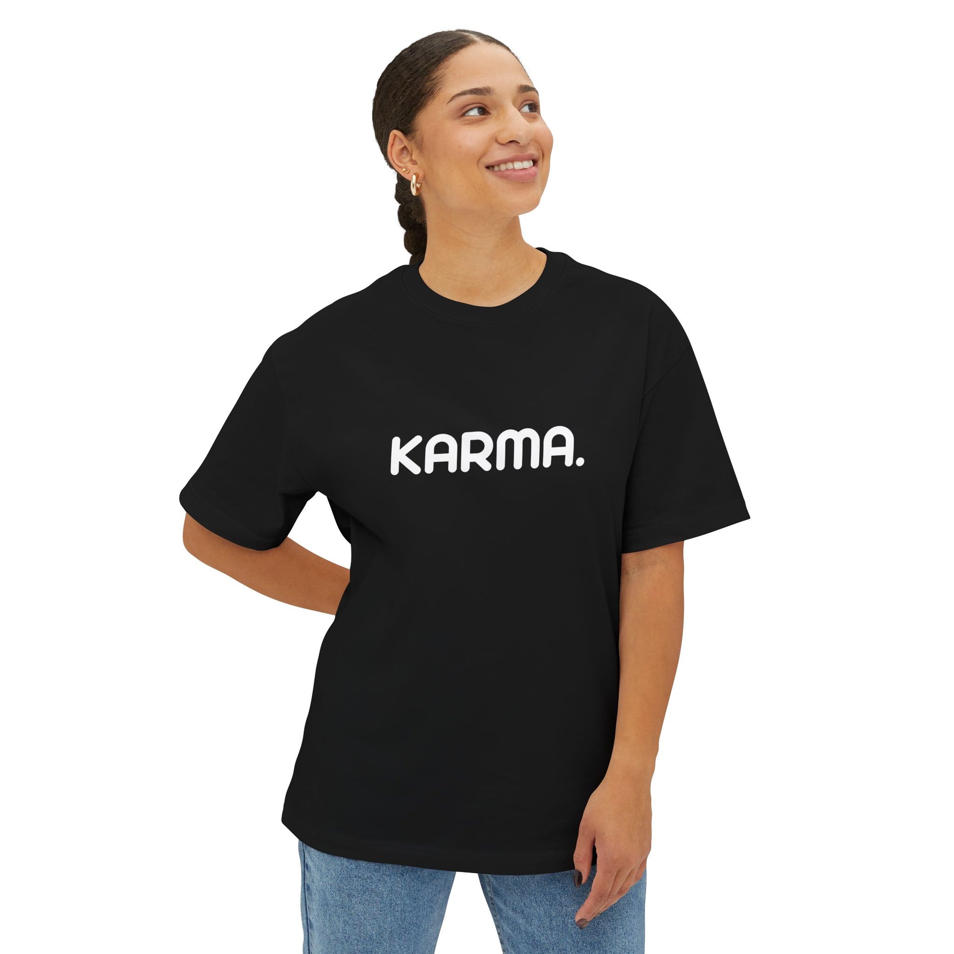 Karma. Statement Unisex Oversized Boxy Tee