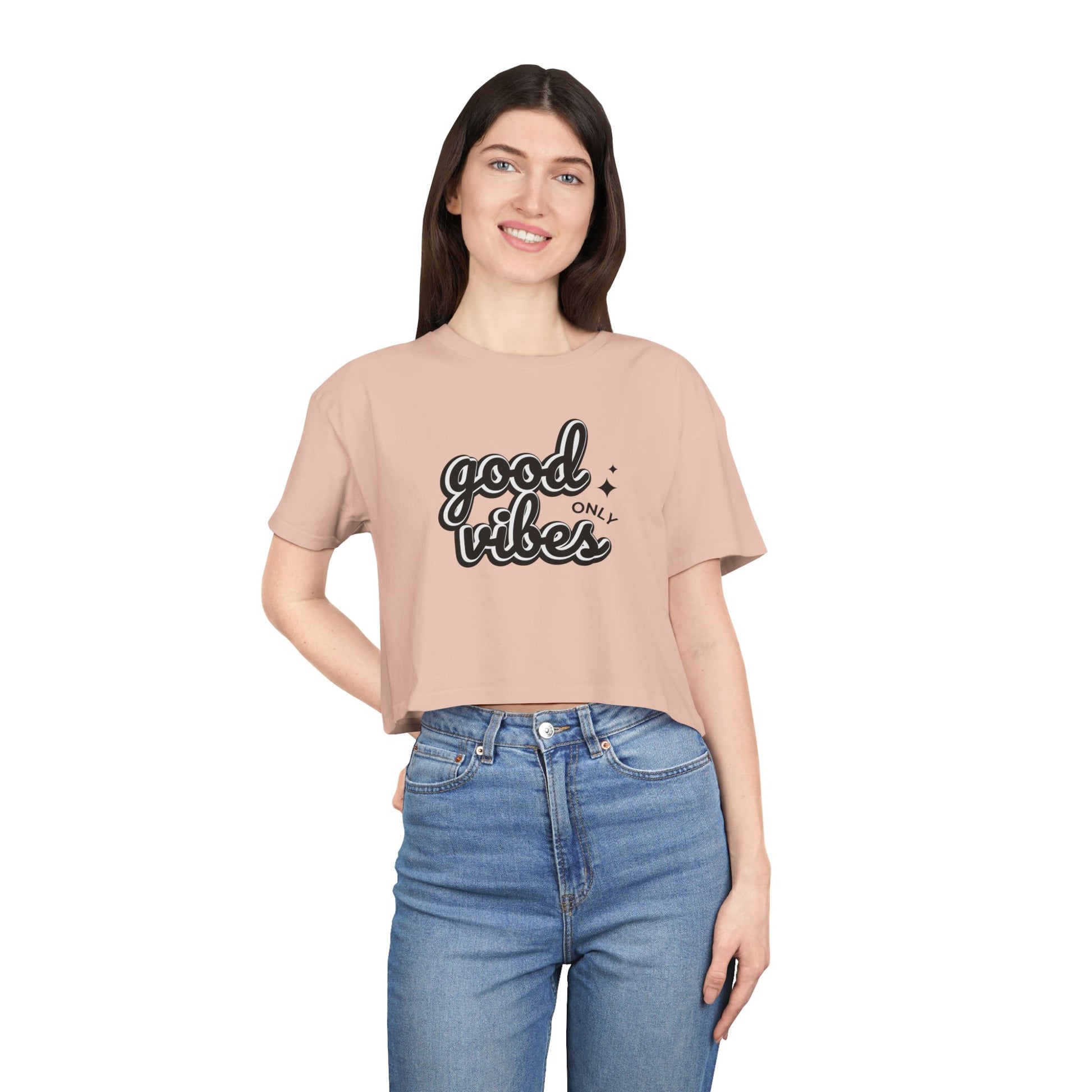 Good Vibes Only Women's Crop Tee