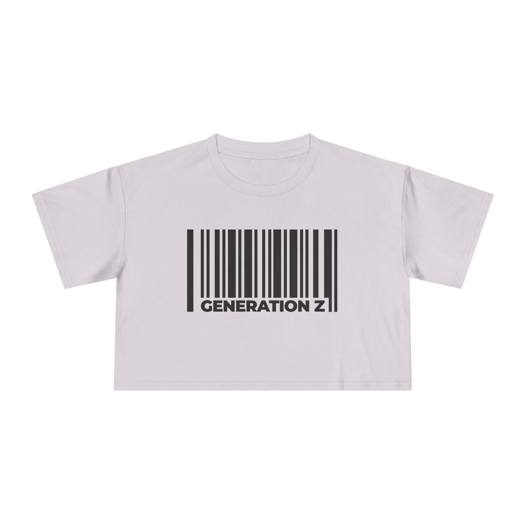 Generation Z Barcode Women's Crop Graphic Tee
