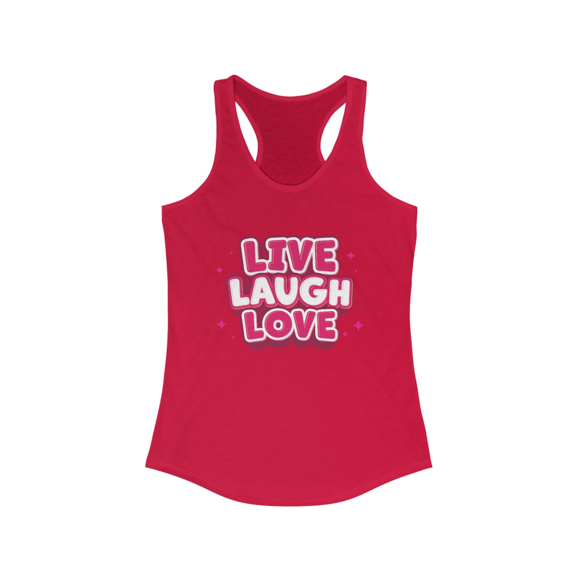 Live Laugh Love Women's Racerback Statement Tank