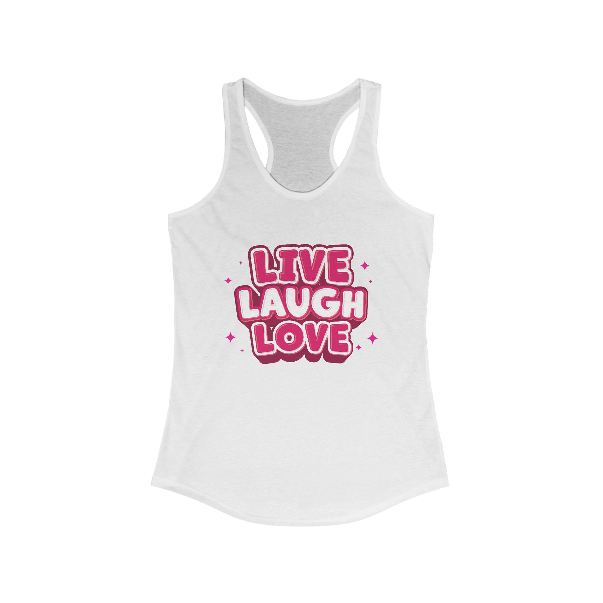 Live Laugh Love Women's Racerback Statement Tank