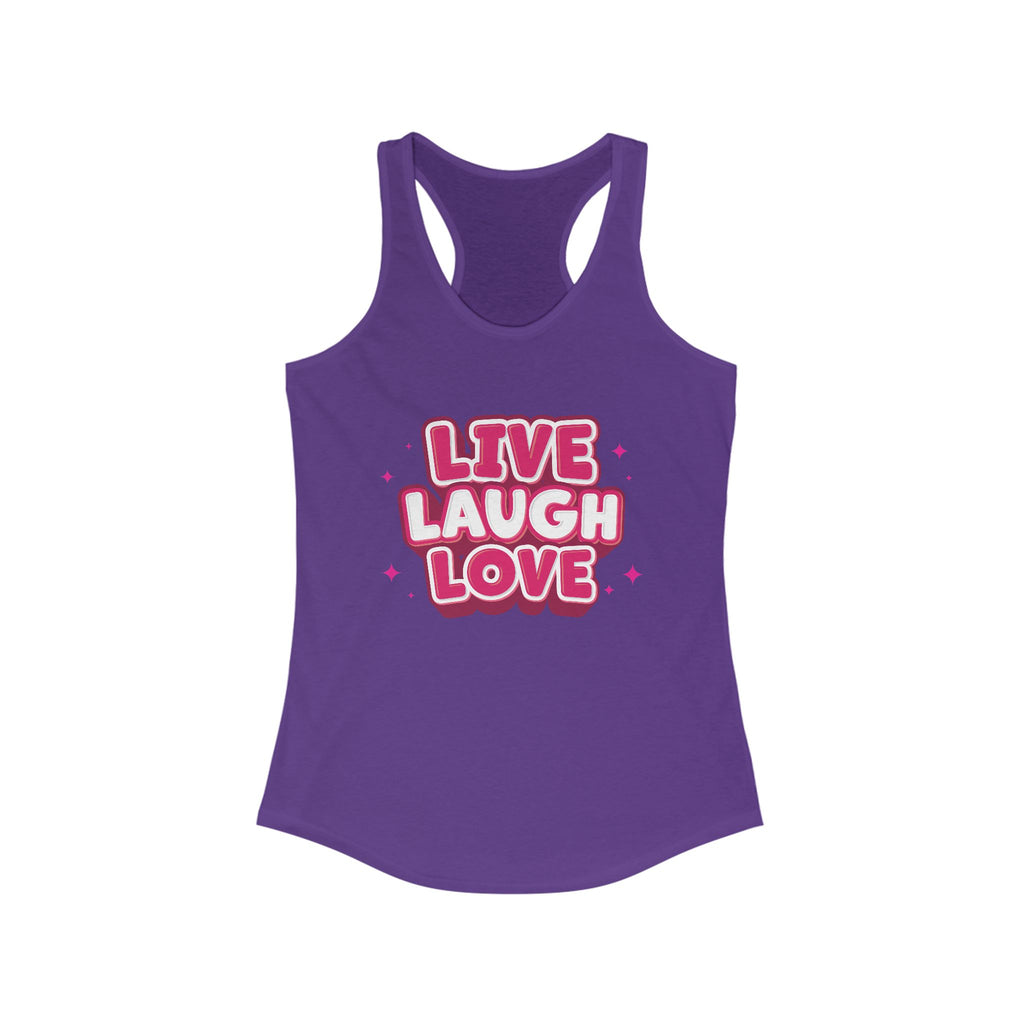 Live Laugh Love Women's Racerback Statement Tank