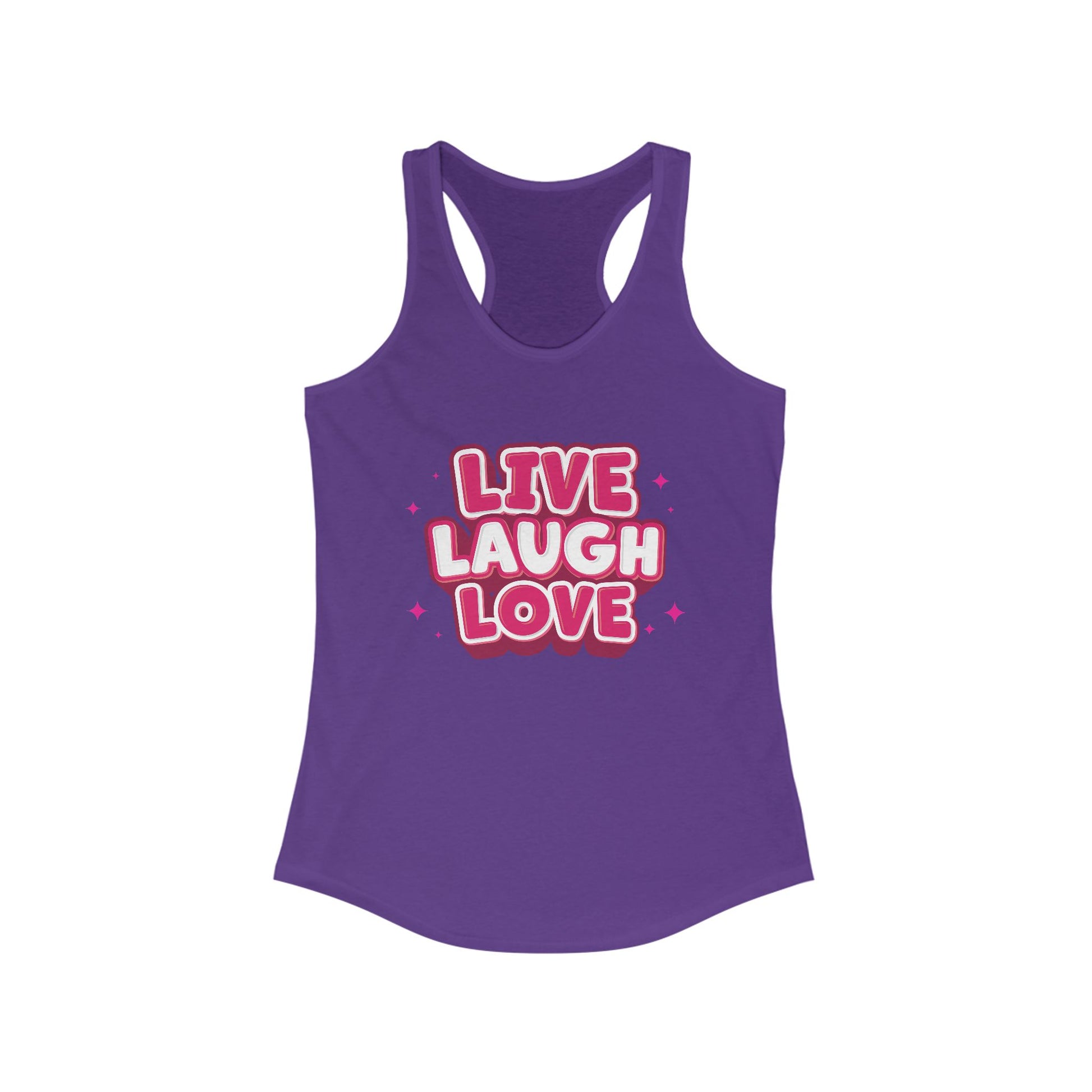 Live Laugh Love Women's Racerback Statement Tank