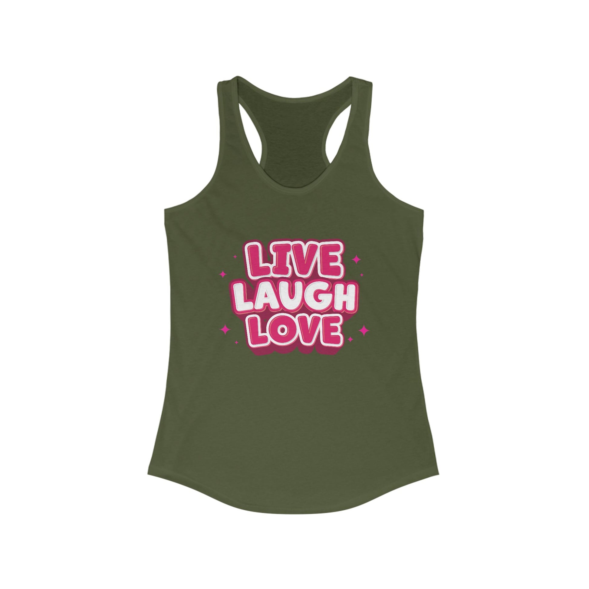 Live Laugh Love Women's Racerback Statement Tank