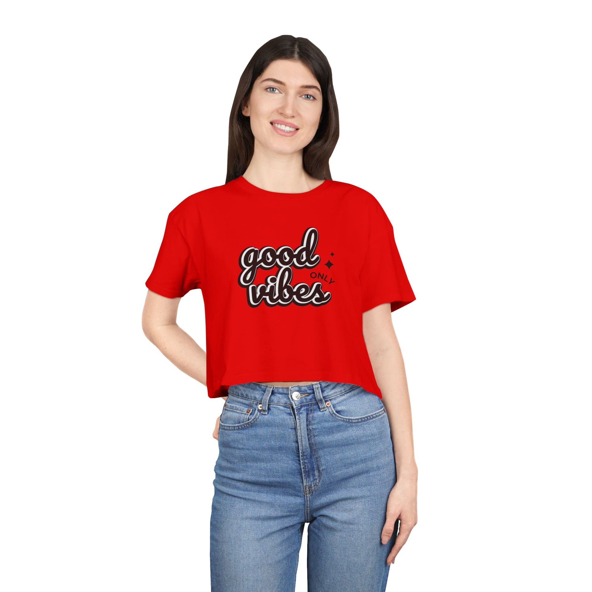 Good Vibes Only Women's Crop Tee